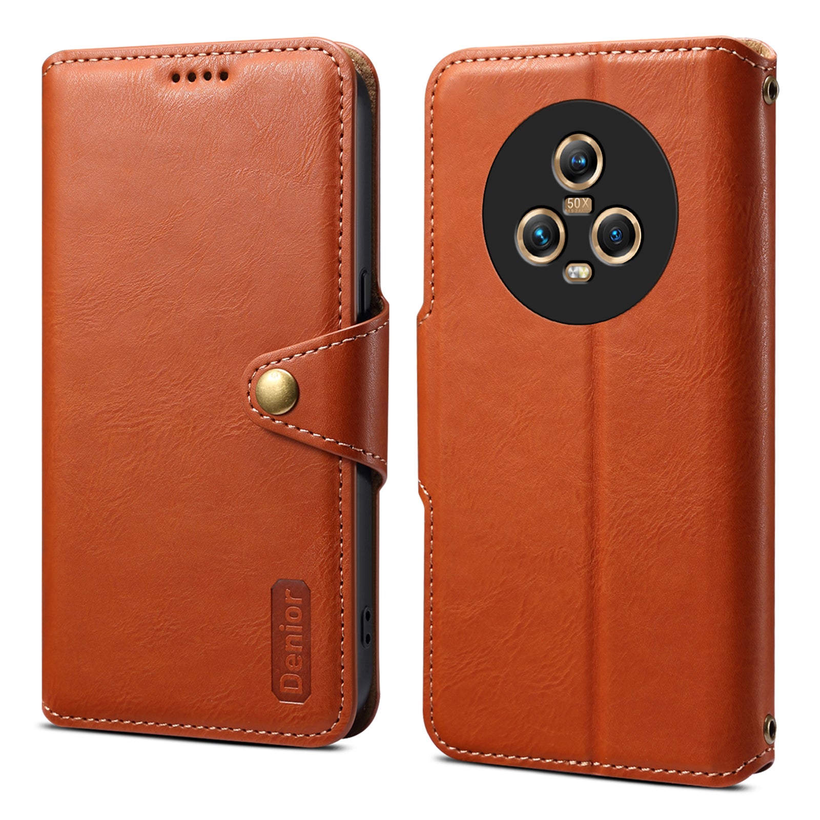 DENIOR For Honor Magic5 Case Wallet Leather Phone Cover Magnetic Button Closure DENIOR For Honor Magic5 Case Wallet Leather Phone Cover Magnetic Button Closure